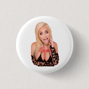 Flirty blonde Thunder_Cove 1 Inch Round Button