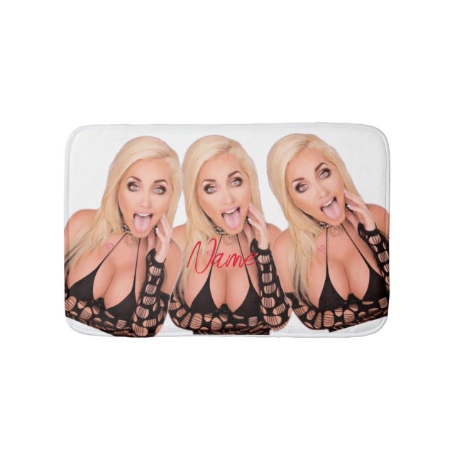 Flirty blonde Thunder_Cove Bath Mat (Front)