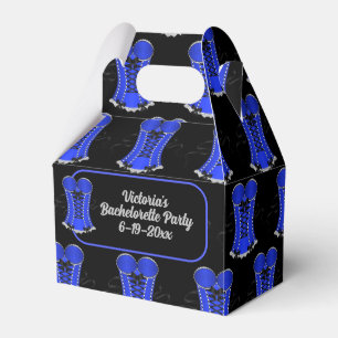 Flirty Blue Corset Gable Favor Box