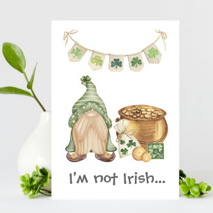 Flirty Boy Gnome St Patrick’s Day Greeting Card