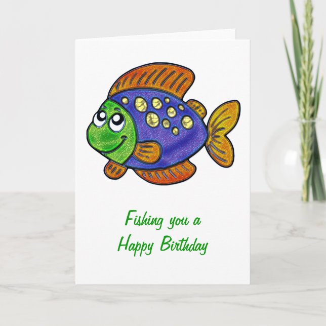 Flirty Fish Birthday Card (Front)