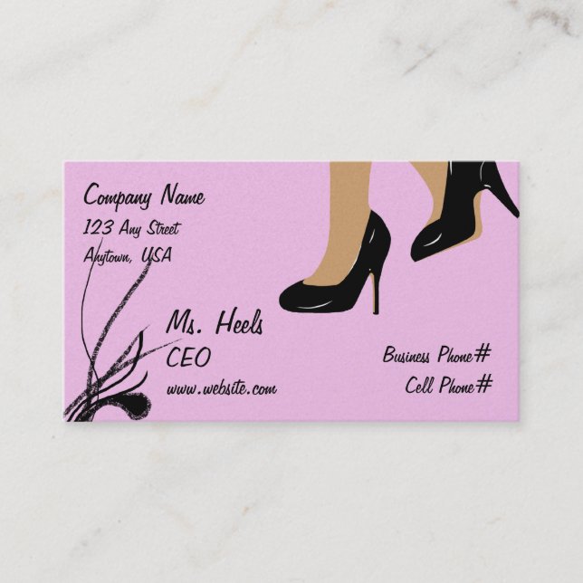 Flirty Heels Business Card (Front)