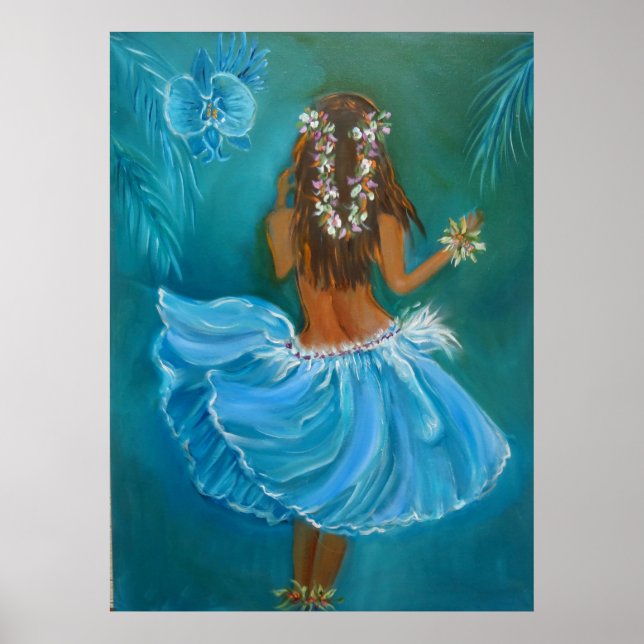 Flirty Hula Skirt Poster (Front)