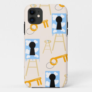 Flirty Key to My Art Pattern Fun Joyful Design iPhone 11 Case