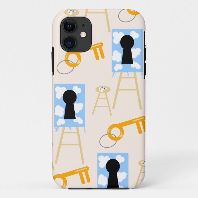 Flirty Key to My Art Pattern Fun Joyful Design Case-Mate iPhone Case (Back)