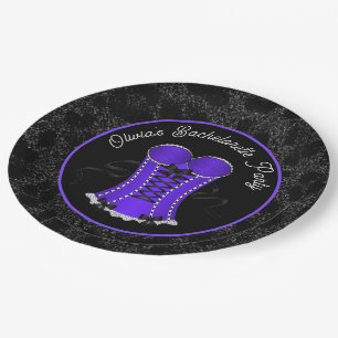 Flirty Purple Corset Paper Plate