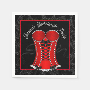 Flirty Red Corset  Napkin