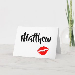 Flirty Red Lips for Your Sweetheart Card