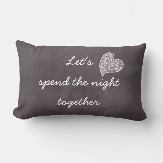 Flirty Romantic love Quote Lumbar Pillow (Front)