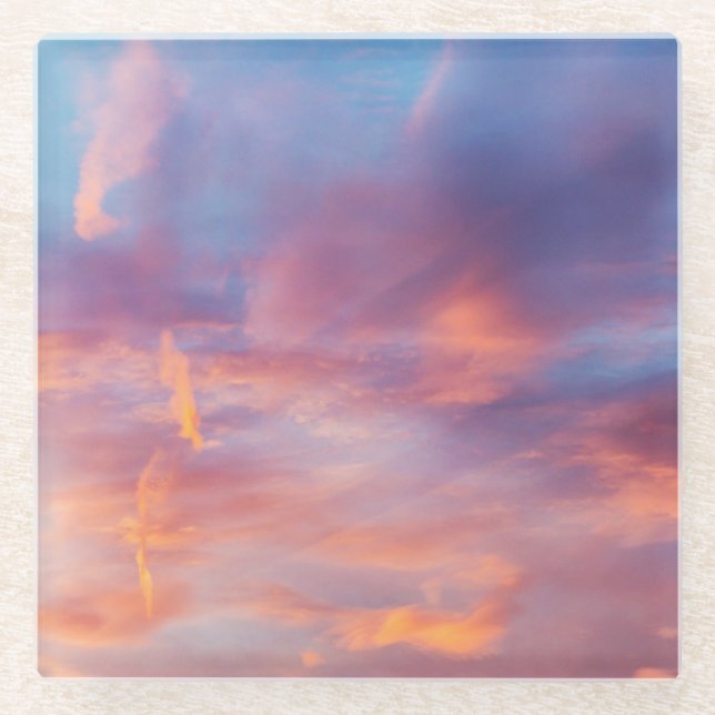 flirty sky glass coaster (Front)