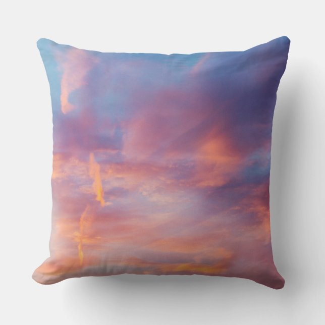 flirty sky throw pillow (Front)