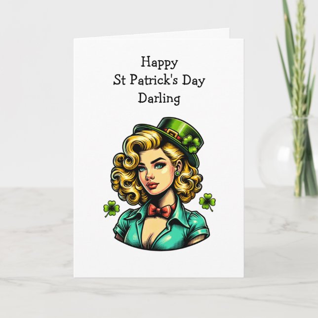 Flirty St Patrick's Day  Card (Front)