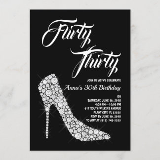 Flirty Trente Anniversaire Invitation
