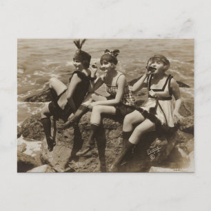 Flirty Vintage French Postcards Party Girls
