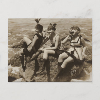 Flirty Vintage French Postcards Party Girls