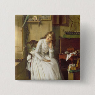 Flo Dombey in Captain Cuttle's Parlour 2 Inch Square Button