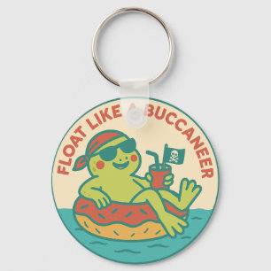 Float Like A Buccaneer Frog Keychain