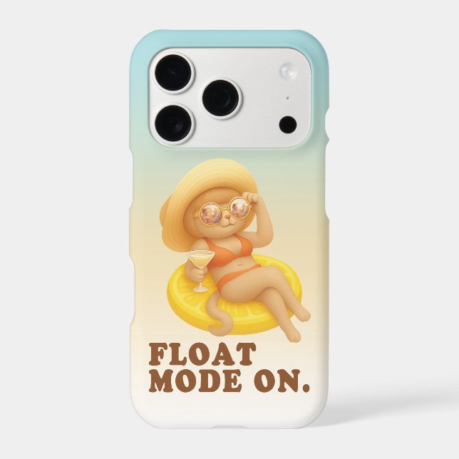 Float Mode On: Summer Cat Lemon Pool Party Art (Verso)