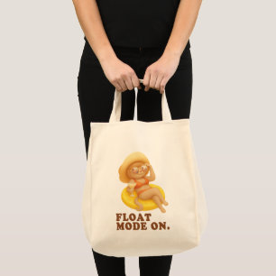 Float Mode On: Summer Cat Lemon Pool Party Art Tote Bag