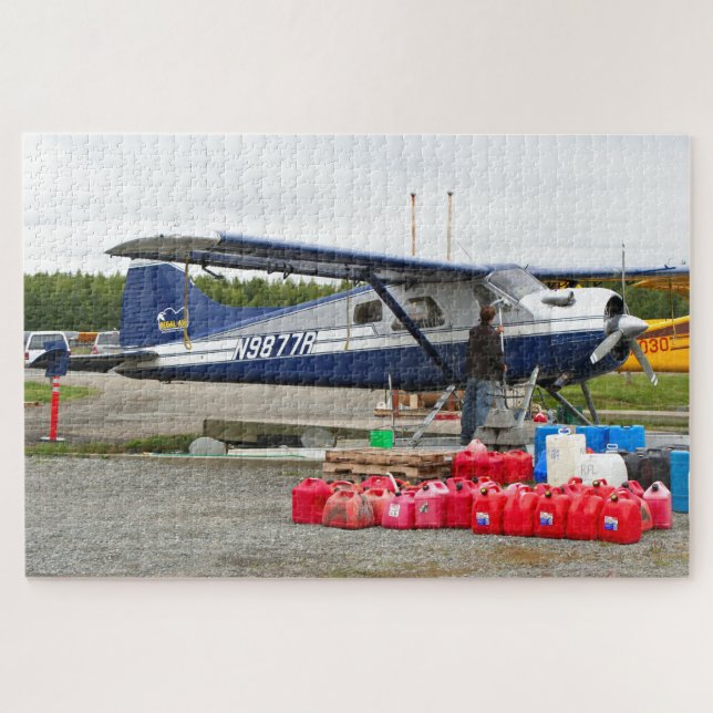 Float plane washing, Lake Hood, Alaska   Jigsaw Puzzle (Horizontal)