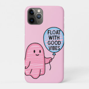 Float with good vibes cute boo design iPhone 11 pro case