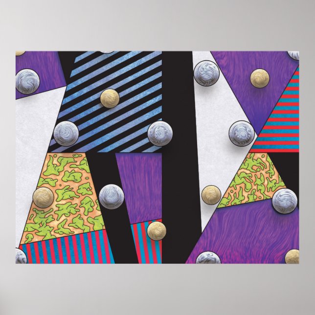 Floaters - Vaporwave Abstract Surrealist Art Poster (Front)