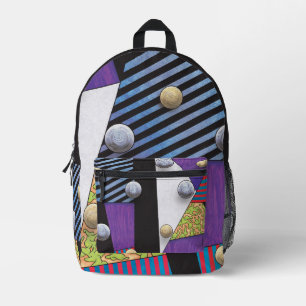 Floaters - Vaporwave Abstract Surrealist Art Printed Backpack