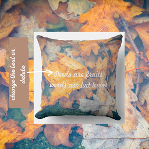 Floating autumn leaves throw pillow