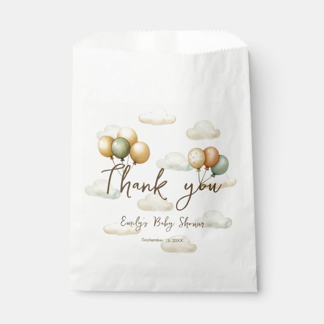 Floating Balloons Adventures Thank you Favour Bag (Front)