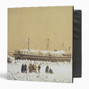 Floating battery La Tonnante in the ice before Kil Binder