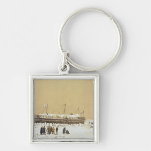 Floating battery La Tonnante in the ice before Kil Keychain