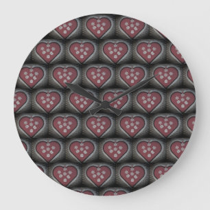 Floating Blossomed Hearts Large Clock
