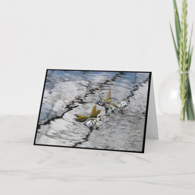 Floating Blossoms Birthday Card (Front)