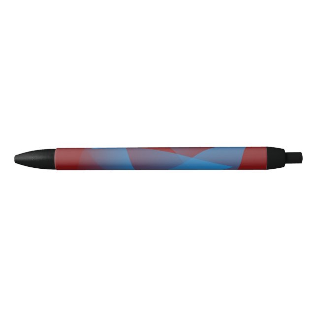 Floating blue fragments black ink pen (Front)