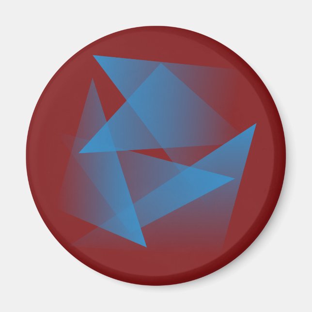 Floating blue fragments magnet (Front)