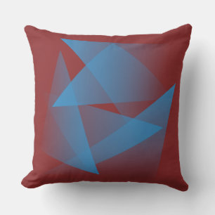 Floating blue fragments outdoor pillow