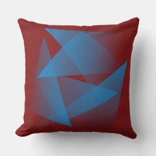 Floating blue fragments throw pillow