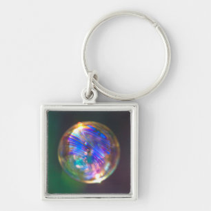 Floating Bubble Reflection Keychain