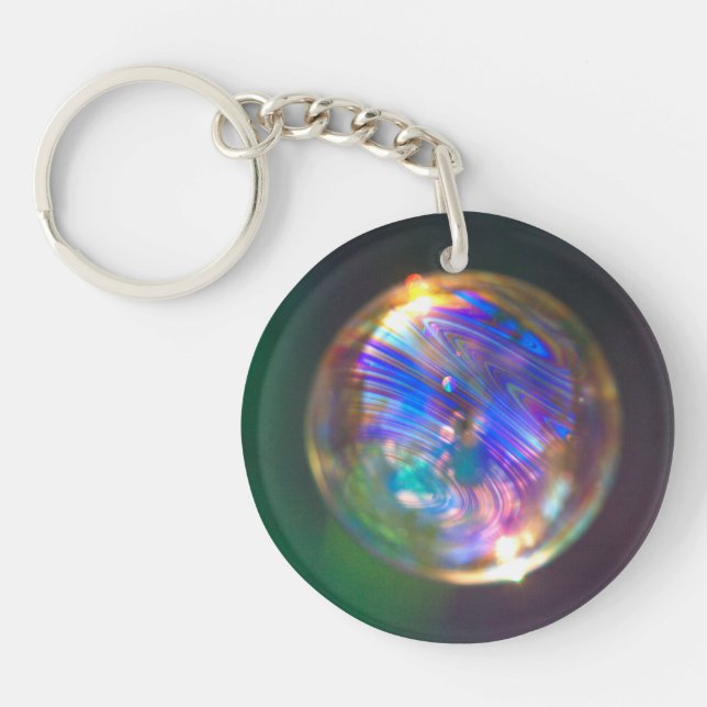Floating Bubble Reflection Keychain (Front)
