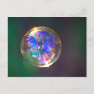 Floating Bubble Reflection Postcard