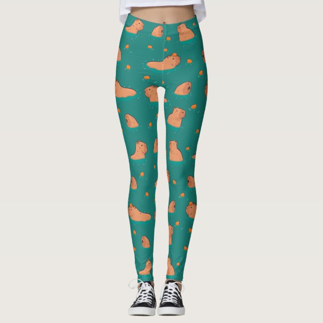 floating capybaras with orange leggings (Front)