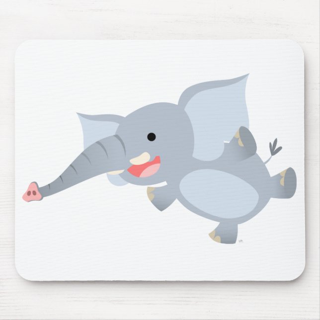 Floating Cartoon Elephant Mousepad (Front)