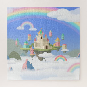 Floating Castle Rainbow Clouds Fantasy Puzzle 