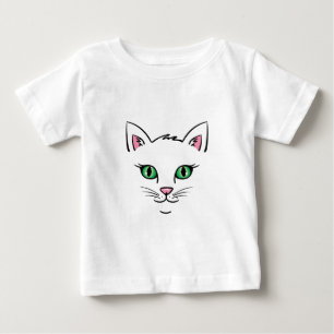 Floating Cat Face  Baby T-Shirt