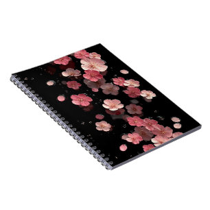 Floating Cherry Blossom Floral Notebook