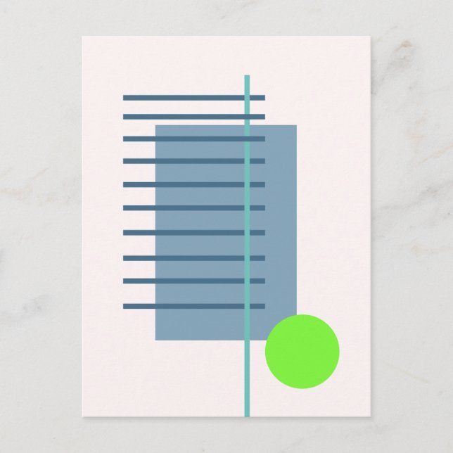 Floating Circle 7 Geometric Abstract Design Postcard (Front)