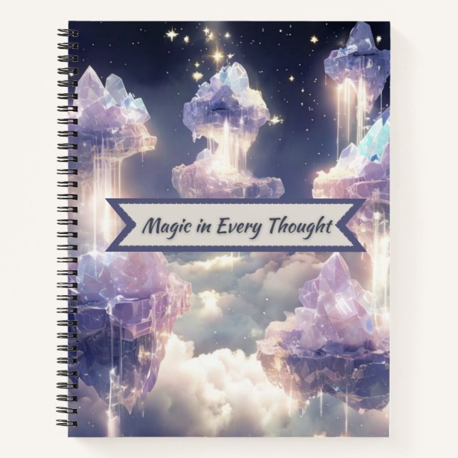 Floating Crystal Islands Notebook (Front)