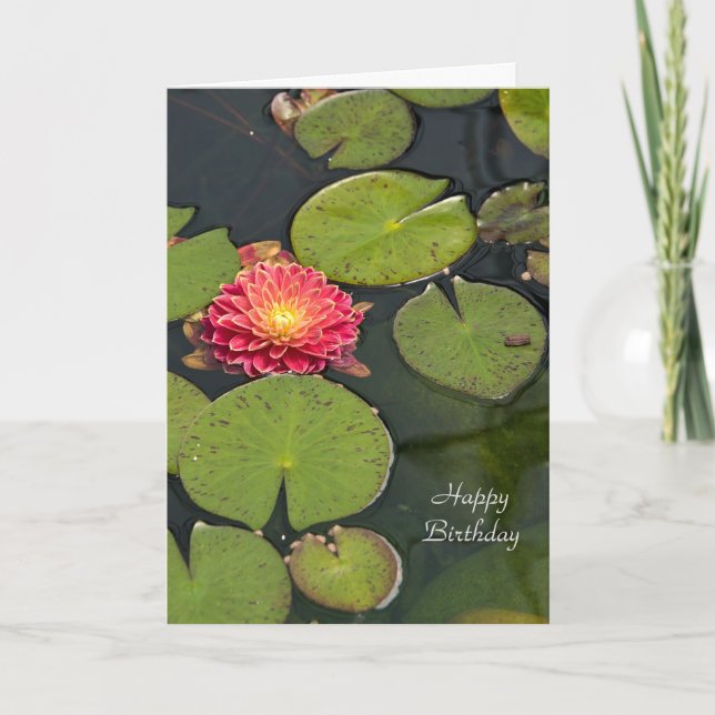 Floating Dahlia Card (Front)