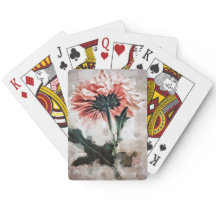 Floating Dahlia Classic Playing Cards