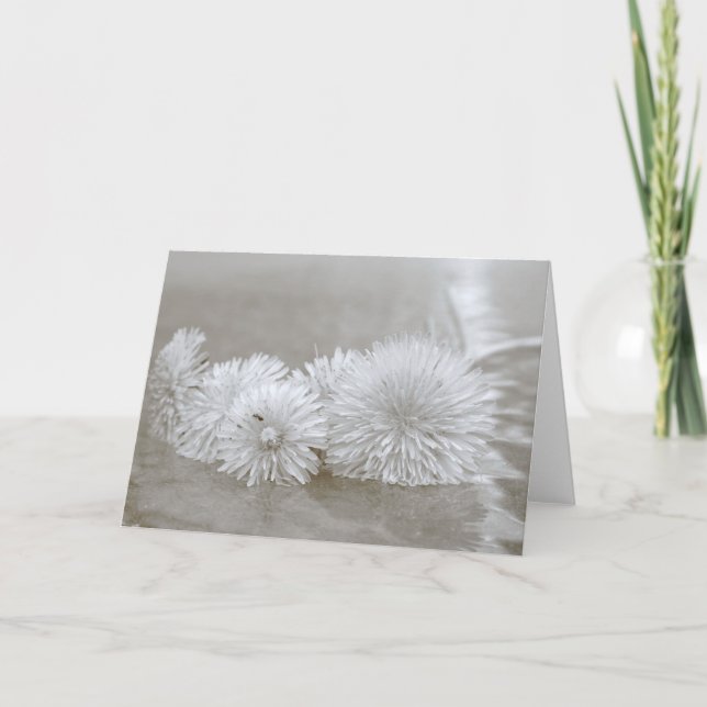 Floating Dandelions on "Water" Greeting Card (Front)